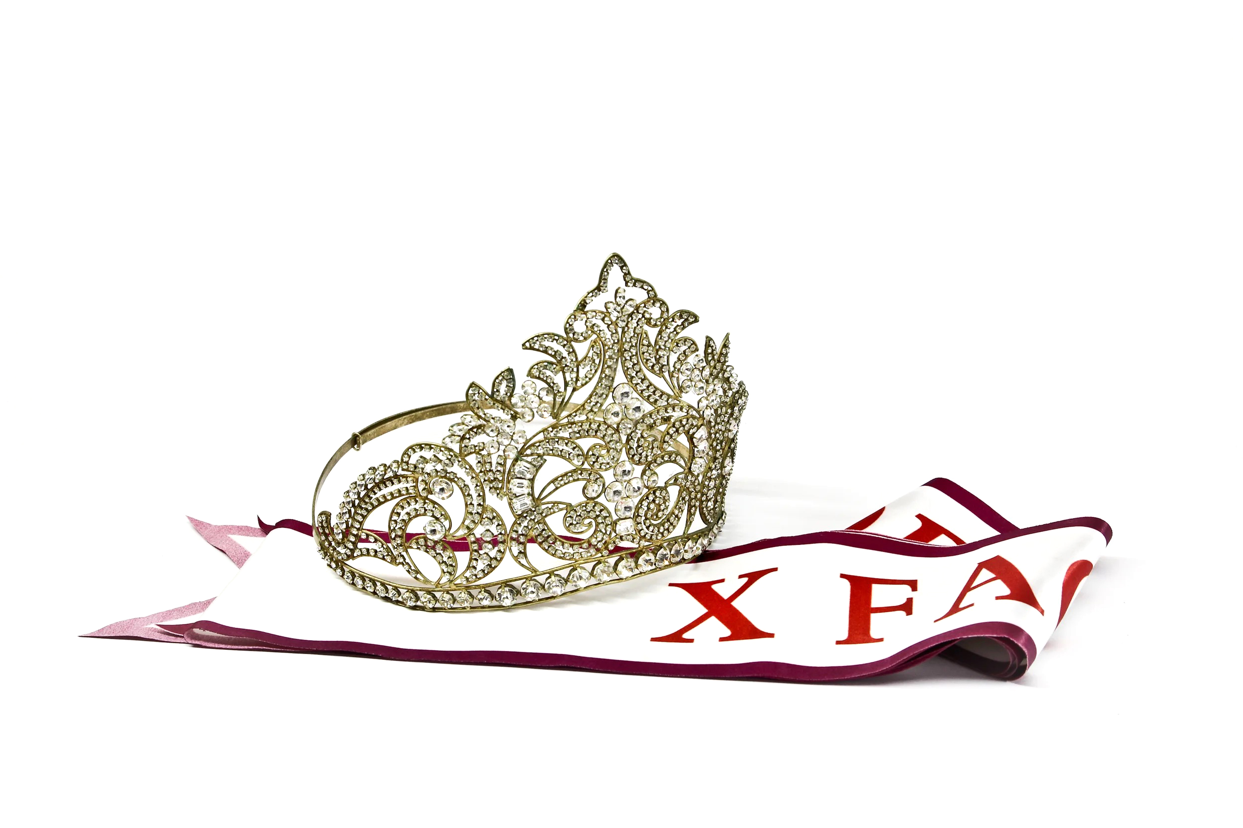 Beauty pageant sash and tiara